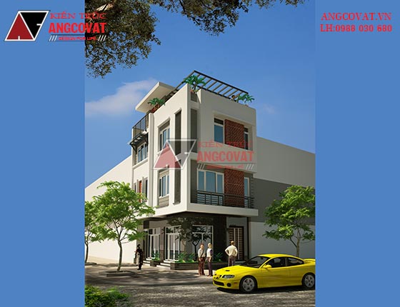 Hình ảnh mẫu thiết kế nhà phố mặt tiền 5m 3 tầng mẫu 2