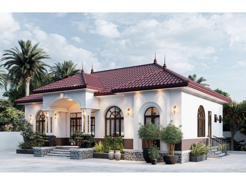 Kiến trúc thanh thoát của ngôi nhà 1 tầng mái Nhật