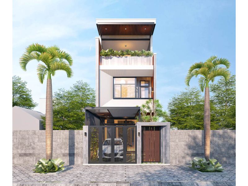 Thiết kế nhà mặt tiền 4m dài 18m đơn giản, tối ưu chi phí