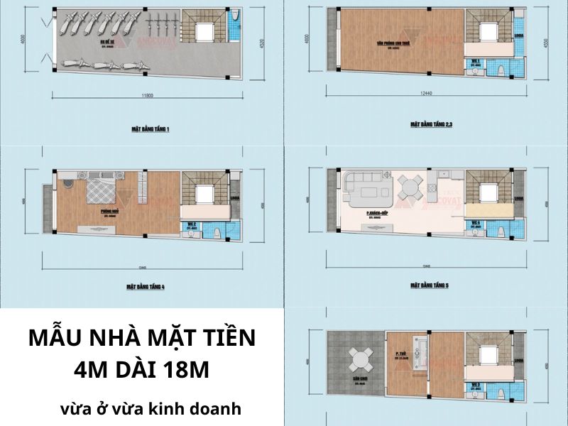 Mặt bằng nhà mặt tiền 4m dài 18m vừa ở vừa kết hợp kinh doanh