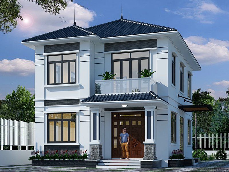 Hệ kính sử dụng trong mẫu nhà mái Nhật 10x20 giúp tối ưu ánh sáng tự nhiên