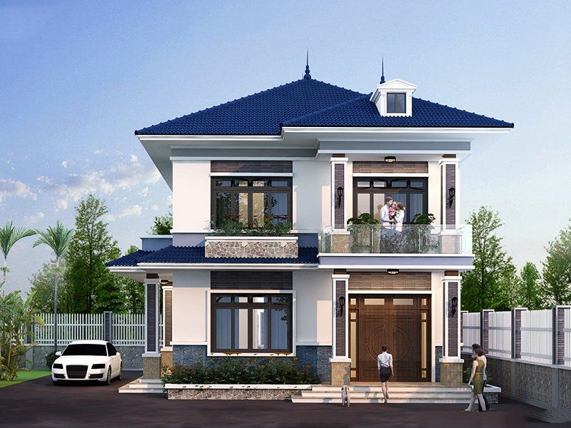 Xây nhà 10x20 mái Nhật có sân vườn rộng rãi