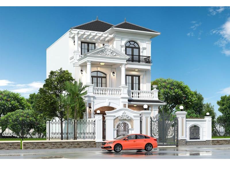 Kiến trúc chạm trổ tinh tế trong mẫu nhà mái Nhật 10x20 3 tầng
