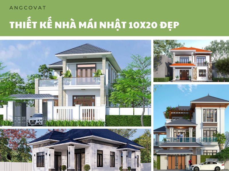Thiết kế nhà mái Nhật 10x20 đẹp ngây ngất lòng người