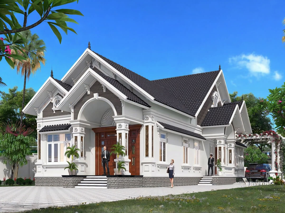 Chi phí làm nhà biệt thự 1 tầng 4 phòng ngủ hết bao nhiêu tiền