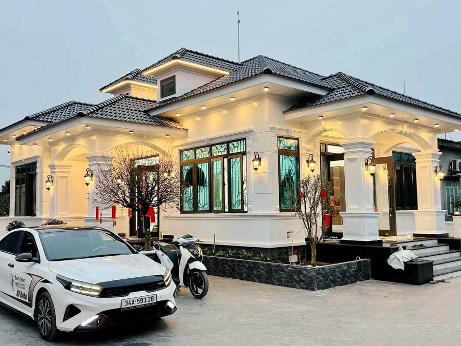 xây biệt thự 1 tầng 4 phòng ngủ hết bao nhiêu tiền