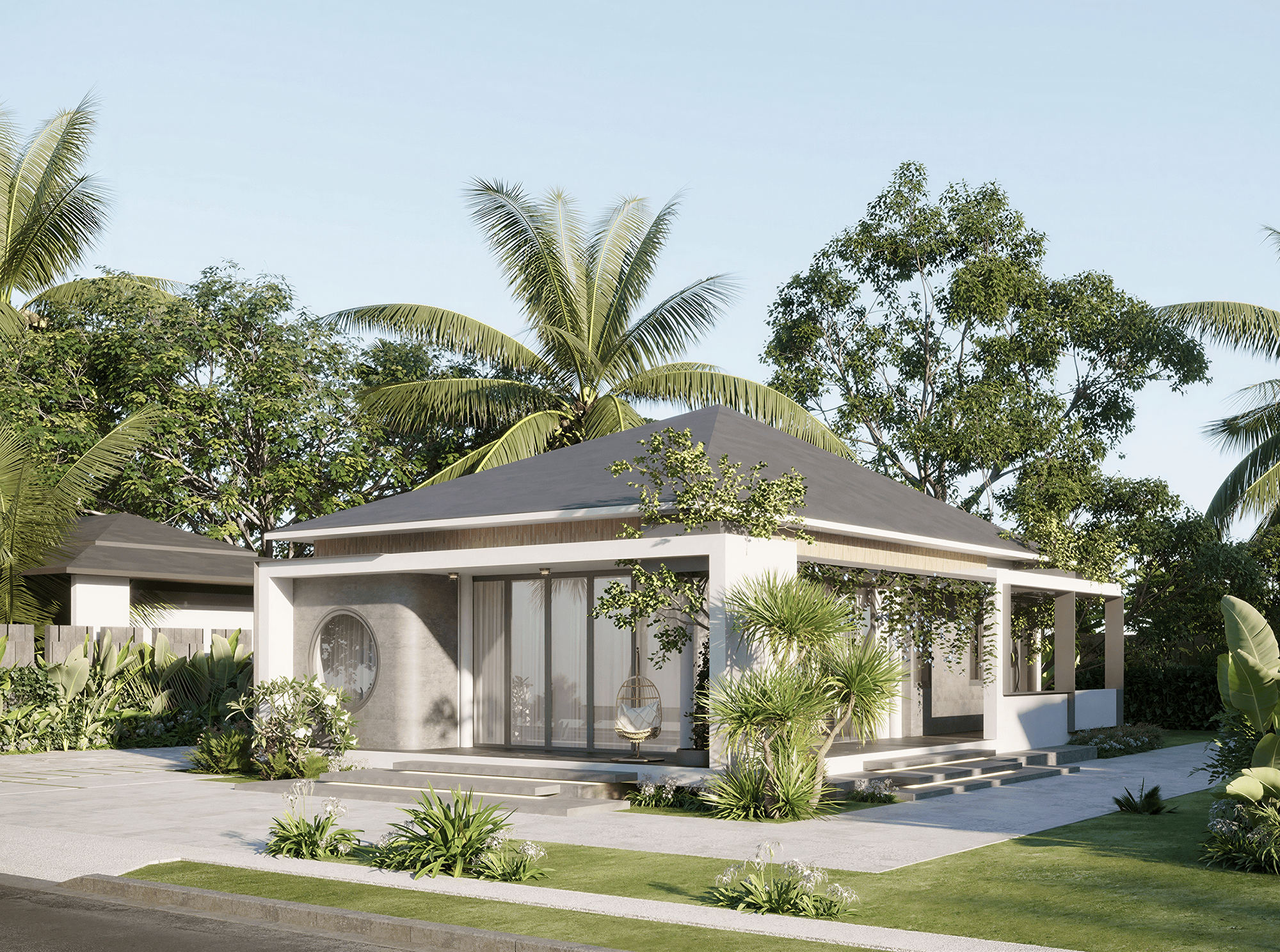 Chi phí xây biệt thự 1 tầng 4 phòng ngủ giá rẻ đẹp hiện nay