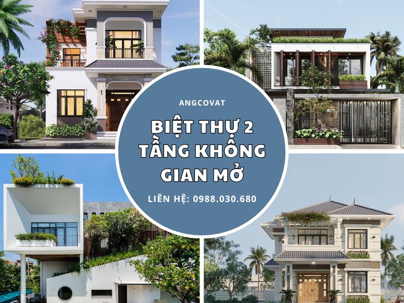 Biệt thự 2 tầng không gian mở tối ưu diện tích nhỏ gọn 