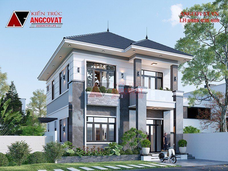Xu hướng thiết kế biệt thự 2 tầng không gian mở