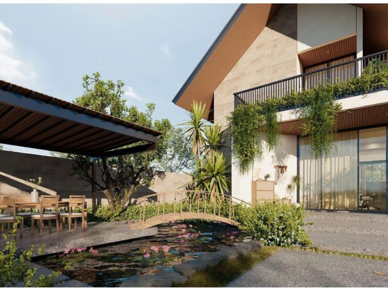 Tiểu cảnh hồ cá koi đem lại không gian thư giãn, thoải mái