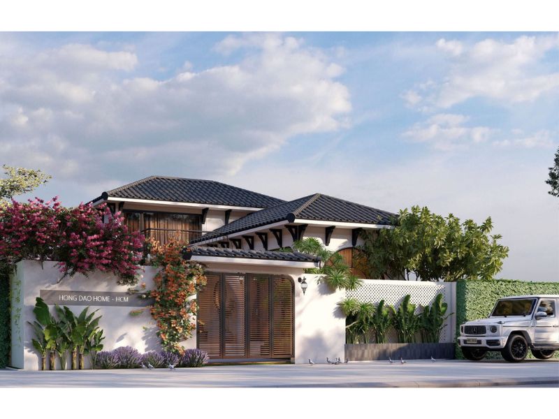 Tổng quan biệt thự mini 2 tầng có hồ cá mang đến không gian sống hoàn hảo và thoải mái