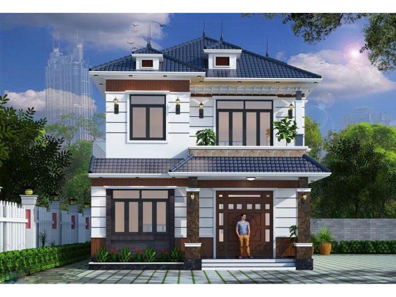 Vẻ đẹp sang trọng, thu hút của mẫu biệt thự 2 tầng mái Nhật