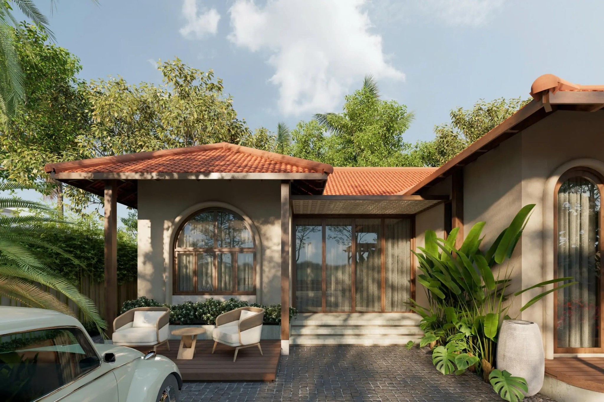 Xây nhà vườn 1500m2 đẹp như trong mơ