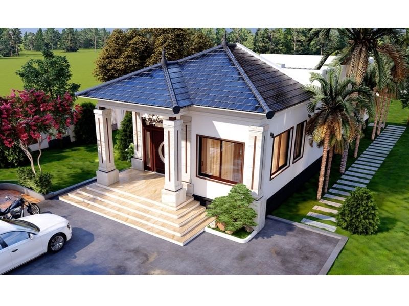 Xây nhà vườn cấp 4 1500m2 nhỏ xinh 