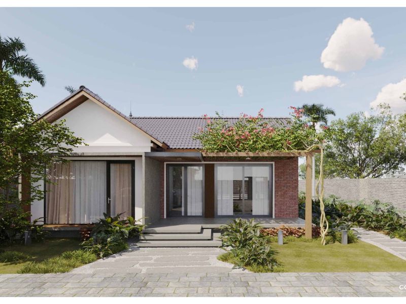 Xây nhà vườn 1500m2 nhỏ đẹp ở nông thôn