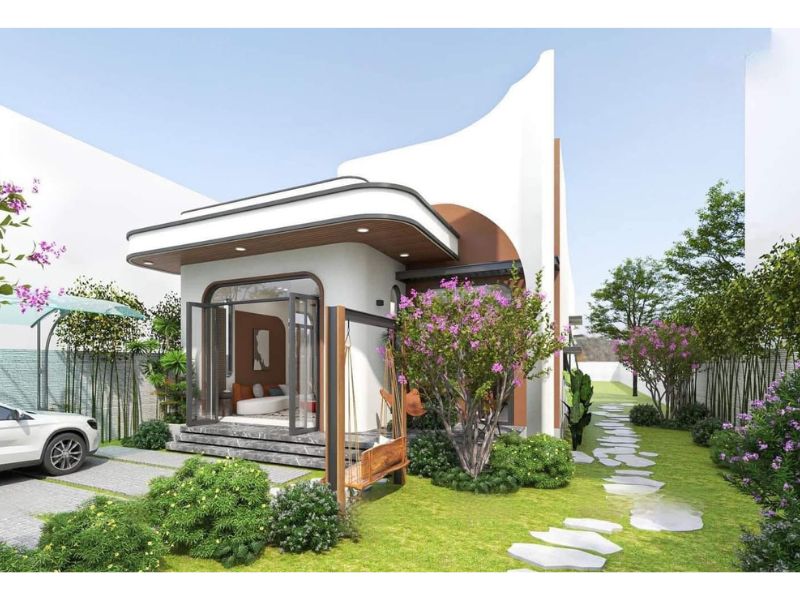 Vẻ ngoài đơn giản, độc đáo của mẫu nhà vườn 1500m2