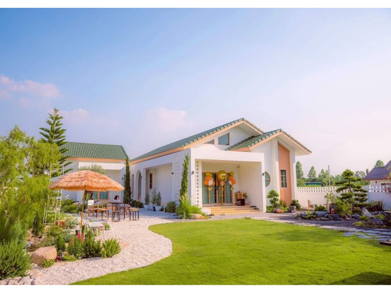 Cảnh quan đẹp và thoáng đãng khi xây nhà vườn 1500m2