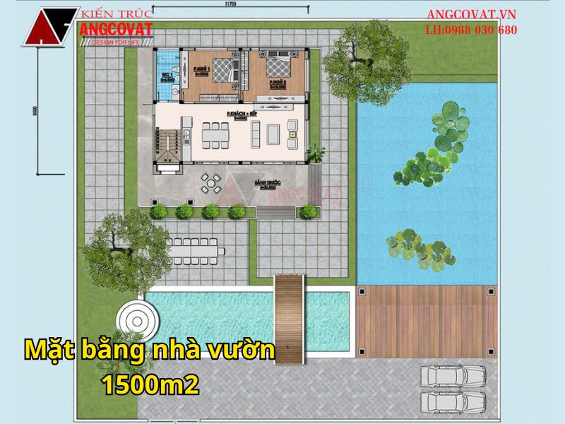 Tư vấn cách bố trí mặt bằng khi xây nhà 1500m2 