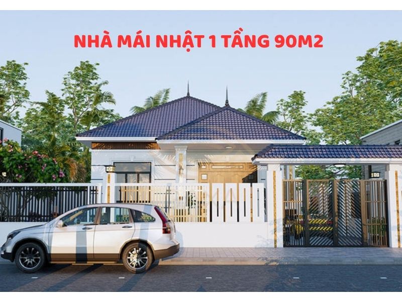 Xây nhà mái Nhật 90m2 tân cổ điển sang trọng