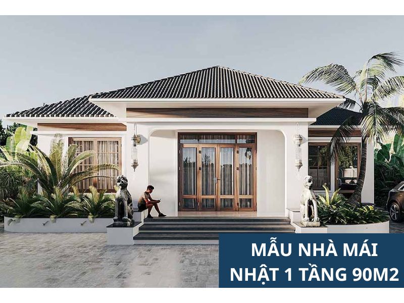 Nhà cấp 4 mái Nhật 90m2 có sân vườn thoáng đãng