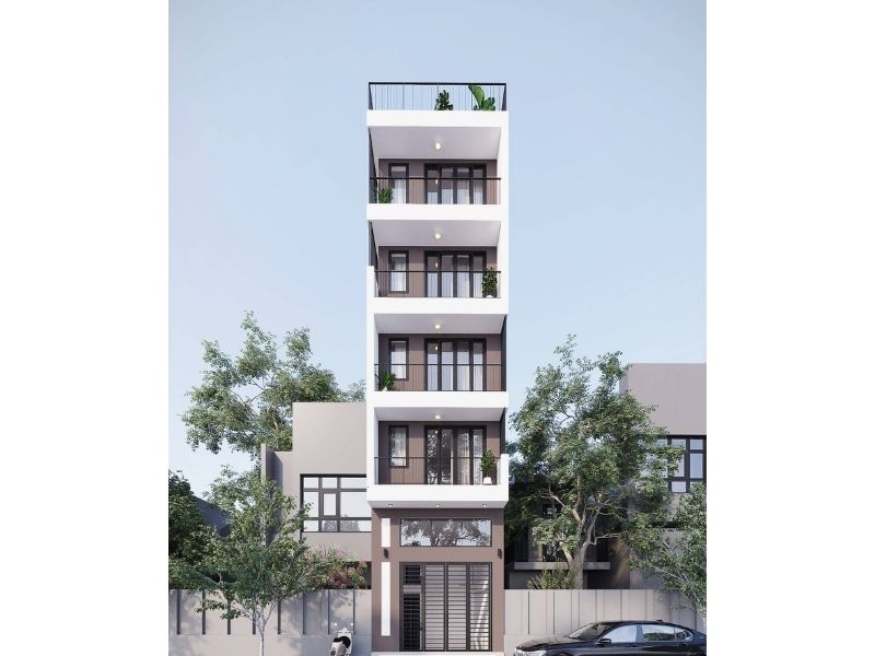 Thiết kế chung cư mini 60m2 5 tầng hiện đại 