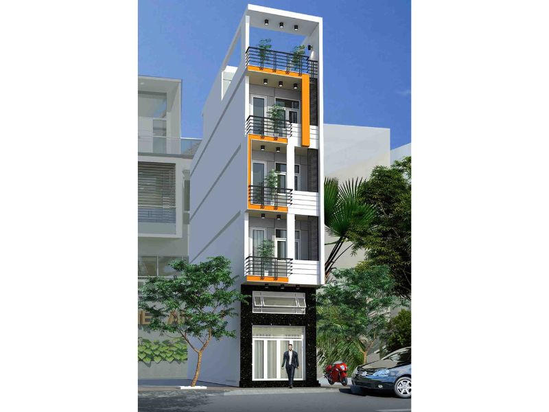 Mẫu thiết kế chung cư mini 60m2 1 mặt thoáng 