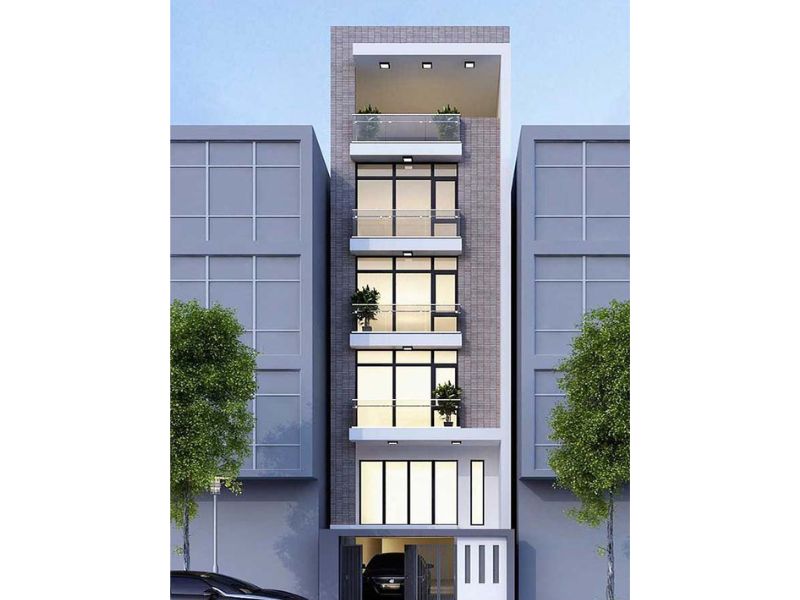 Xây chung cư mini 60m2 sử dụng gam màu trung tính thanh lịch