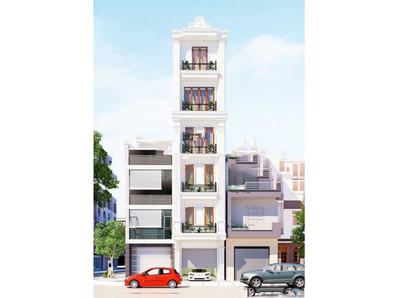 Mẫu chung cư mini 60m2 tân cổ điển nhẹ nhàng 