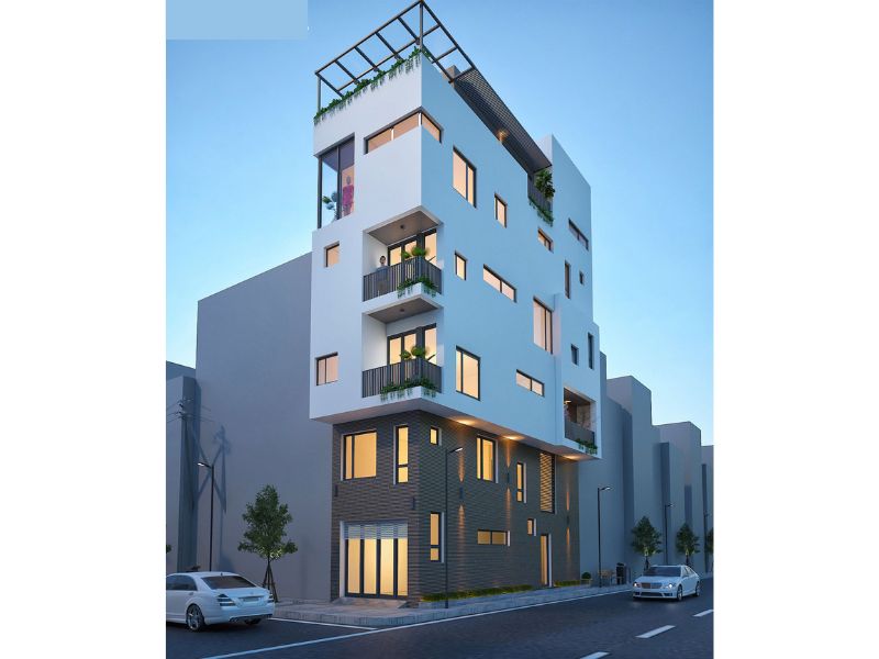 Xây chung cư mini 60m2 2 mặt thoáng đẹp và tiện nghi 