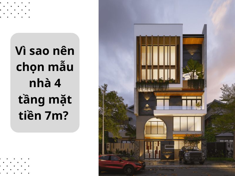 Đặc điểm nổi bật của mẫu nhà 4 tầng mặt tiền 7m 