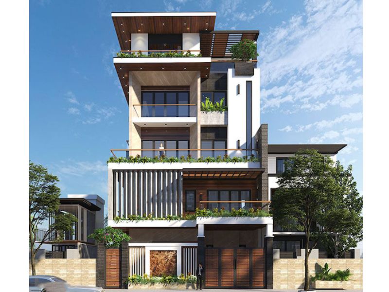 Mẫu nhà 4 tầng mặt tiền 7m sâu 16m mang vẻ đẹp hiện đại, phóng khoáng 