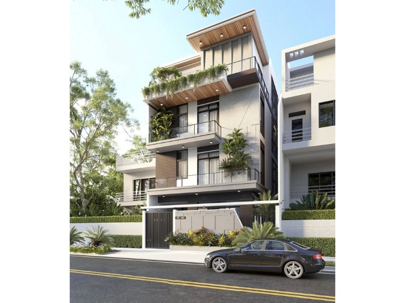 Xây nhà 4 tầng sử dụng vật liệu cao cấp