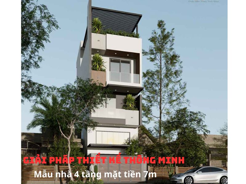 Đề xuất giải pháp thiết kế nhà 4 tầng mặt tiền 7m 