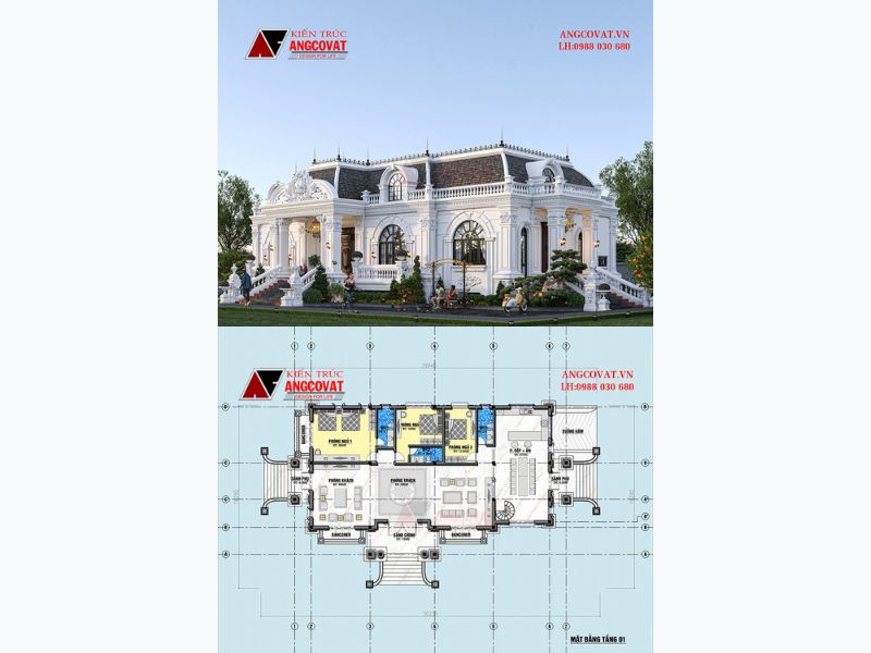 Biệt thự mái nhật 3 phòng ngủ 1 phòng thờ&nbsp;130m2