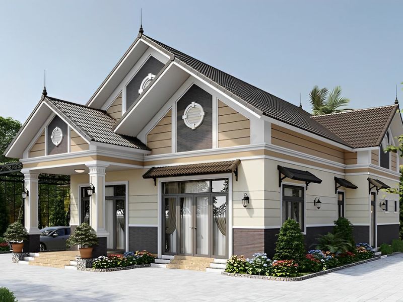 Công trình nhà cấp 4 có sân vườn bao quanh 200m2