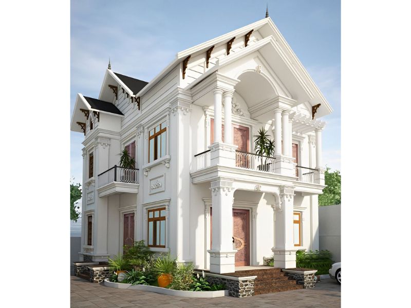 Nhà mái thái tân cổ điển đẹp mắt 200m2
