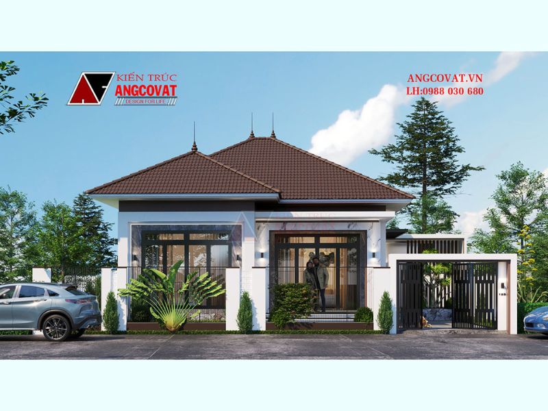 Công trình nhà cấp 4 sử dụng hệ mái Nhật 10x20m2