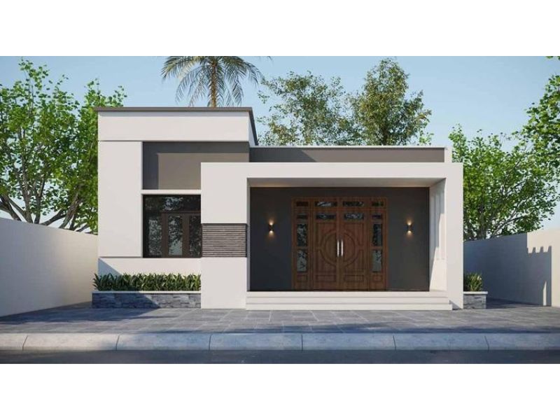 Thiết kế nhà vườn 10x20m hiện đại độc đáo với mái bằng