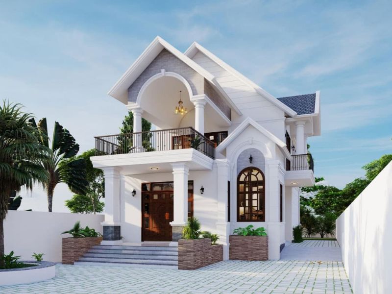 Nhà vườn mái Thái xanh mặt tiền 10m