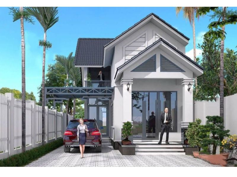 Thiết kế nhà cấp 4 6x20 3 phòng ngủ có gác lửng mái Thái sang trọng
