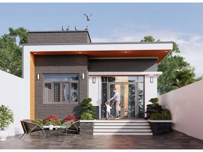 Xây nhà cấp 4 6x20 3 phòng ngủ đẹp, rẻ, tiện nghi phù hợp với nhiều gia đình