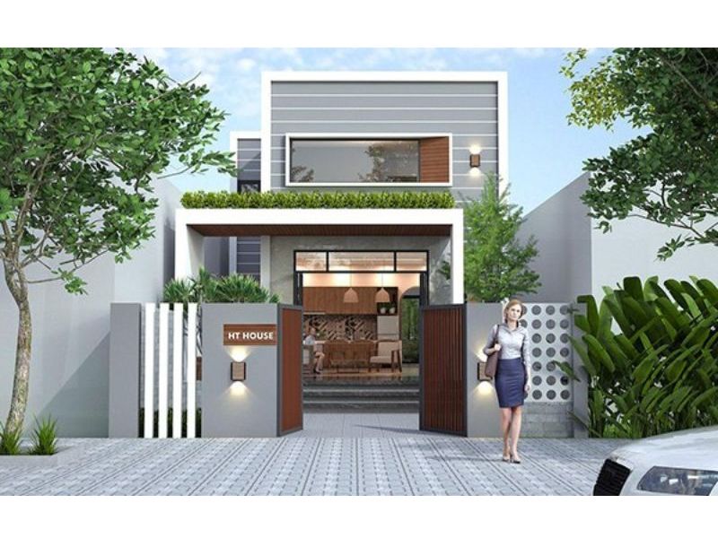 Mẫu nhà cấp 4 1 tầng 6x20 có tầng tum giúp tối ưu diện tích 