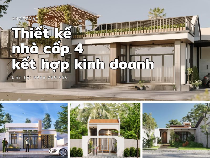 Thiết kế nhà cấp 4 kết hợp kinh doanh tiện nghi, tiết kiệm chi phí