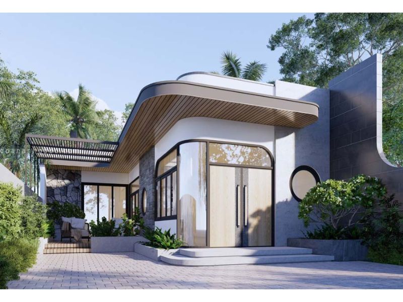 Tham khảo mẫu nhà cấp 4 vừa ở vừa kinh doanh sử dụng vật liệu cao cấp