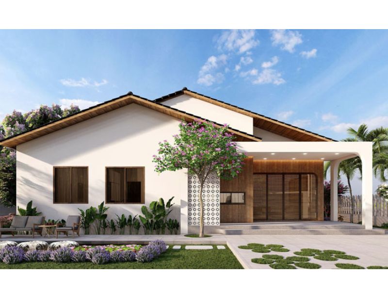 Kết hợp hoàn hảo của thiết kế và tiểu cảnh trong mẫu nhà cấp 4 vừa ở vừa kinh doanh