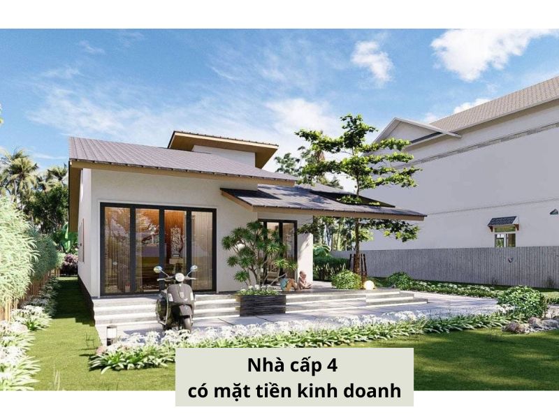 Mẫu nhà cấp 4 hiện đại kết hợp kinh doanh 