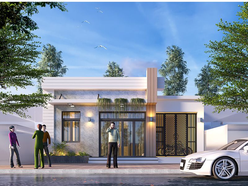 Mặt tiền nhà cấp 4 đẹp, thu hút giúp gia chủ kinh doanh, buôn bán thuận lợi