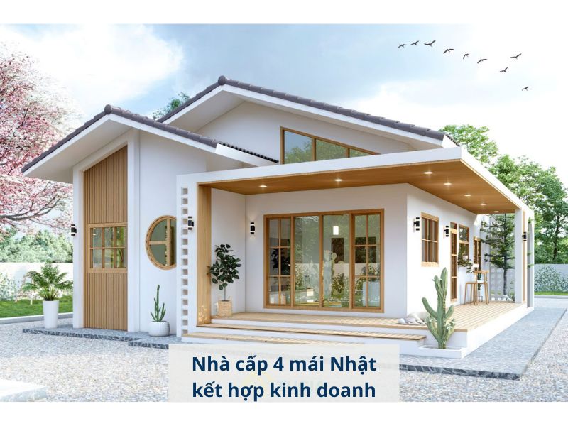 Thiết kế nhà cấp 4 kết hợp kinh doanh có khuôn viên đẹp phù hợp cho quán ăn hoặc cafe