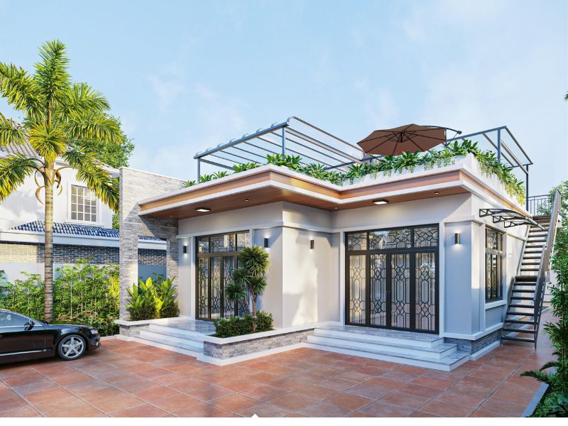 Tham khảo mẫu nhà cấp 4 vừa ở vừa kinh doanh có không gian mở thoáng đãng