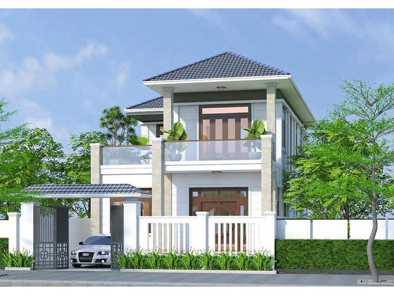 Tham khảo mẫu nhà 2 tầng mái Nhật hài hòa từ thiết kế đến thiên nhiên